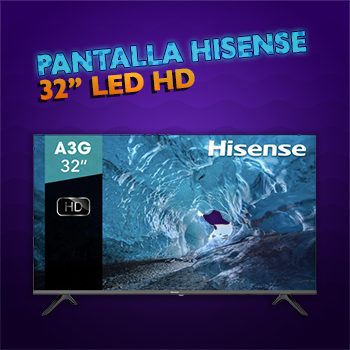 🥇 Pantalla Hisense 32 Pulgadas HD LED 32A3G ✓