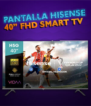Pantalla LED Hisense 40″ FHD Smart TV 40H5G